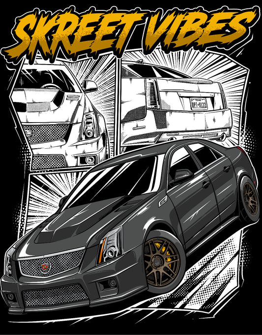 CTS-V Cartoon Shirt/Sticker Package